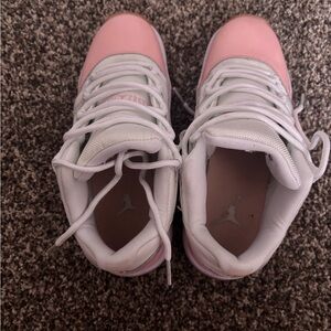 Jordan Women's Pink and White Sneakers